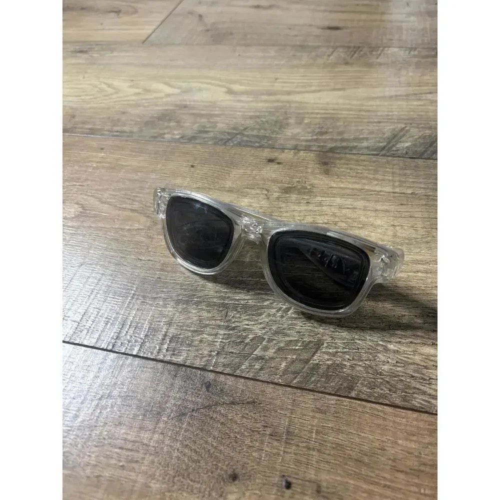 Clear Frame Black Lens Sunglasses with Colorful LED Lights - Picture 2 of 3